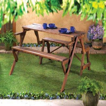 Rustic Convertible Garden Table